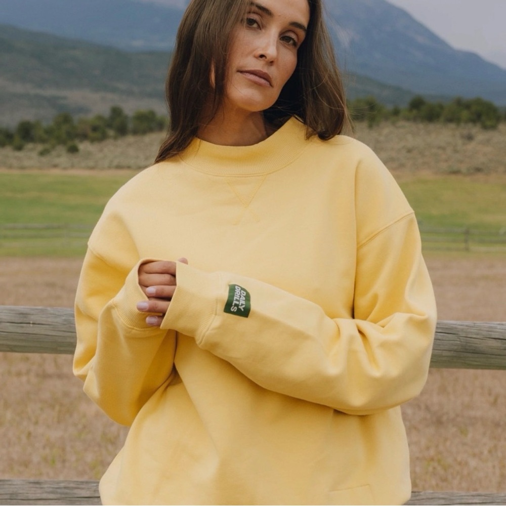 Daily Drills Yellow Heavyweight Vintage Crew